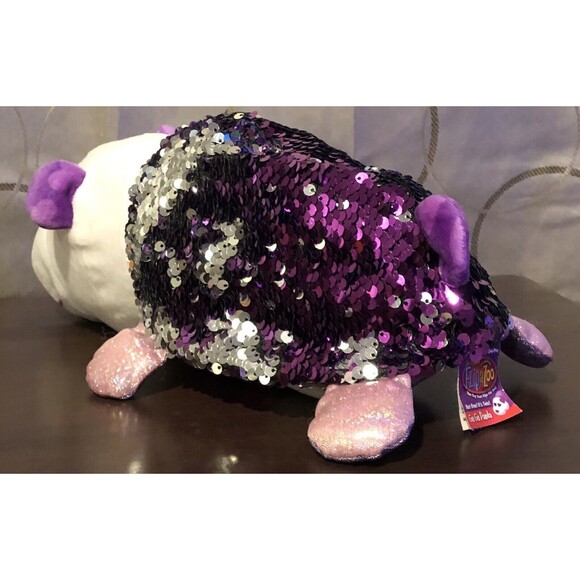 FlipaZoo Flipquin Gugu Panda Mabli Monkey Reversible Sequin Plush Stuffed Toy - Picture 9 of 13